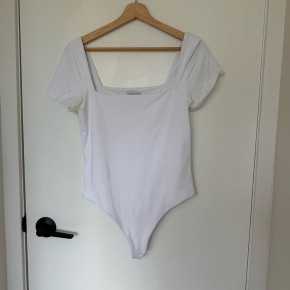 Aritzia Contour Squareneck White Bodysuit - Picture 2 of 3